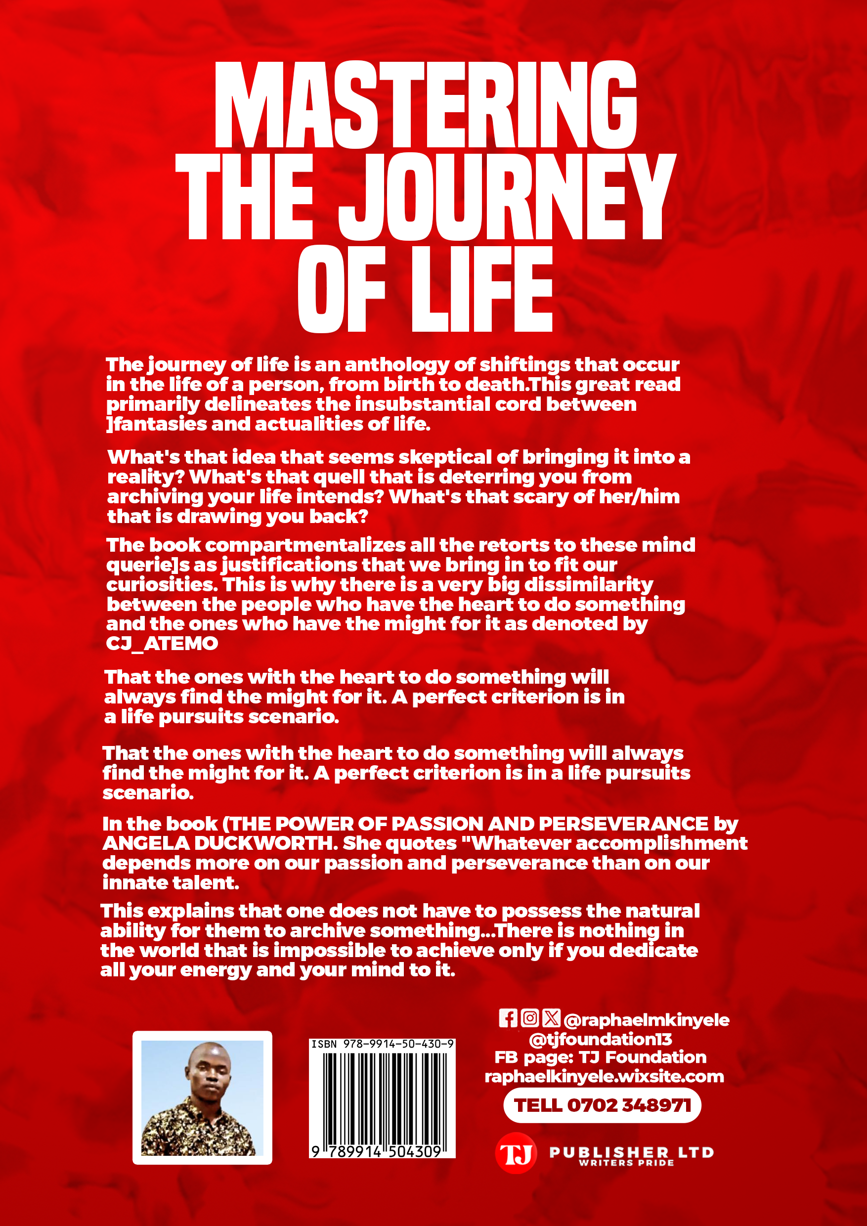 Mastering The Journey Of Life(Back cover)