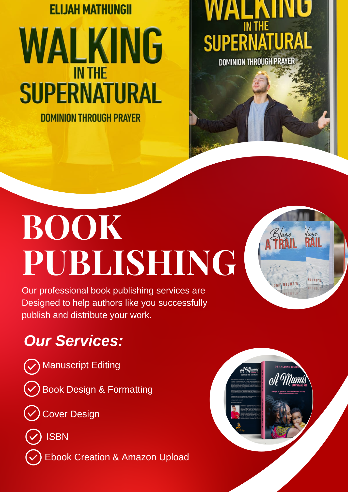 Red and White Modern Elegant Catering Service Flyer