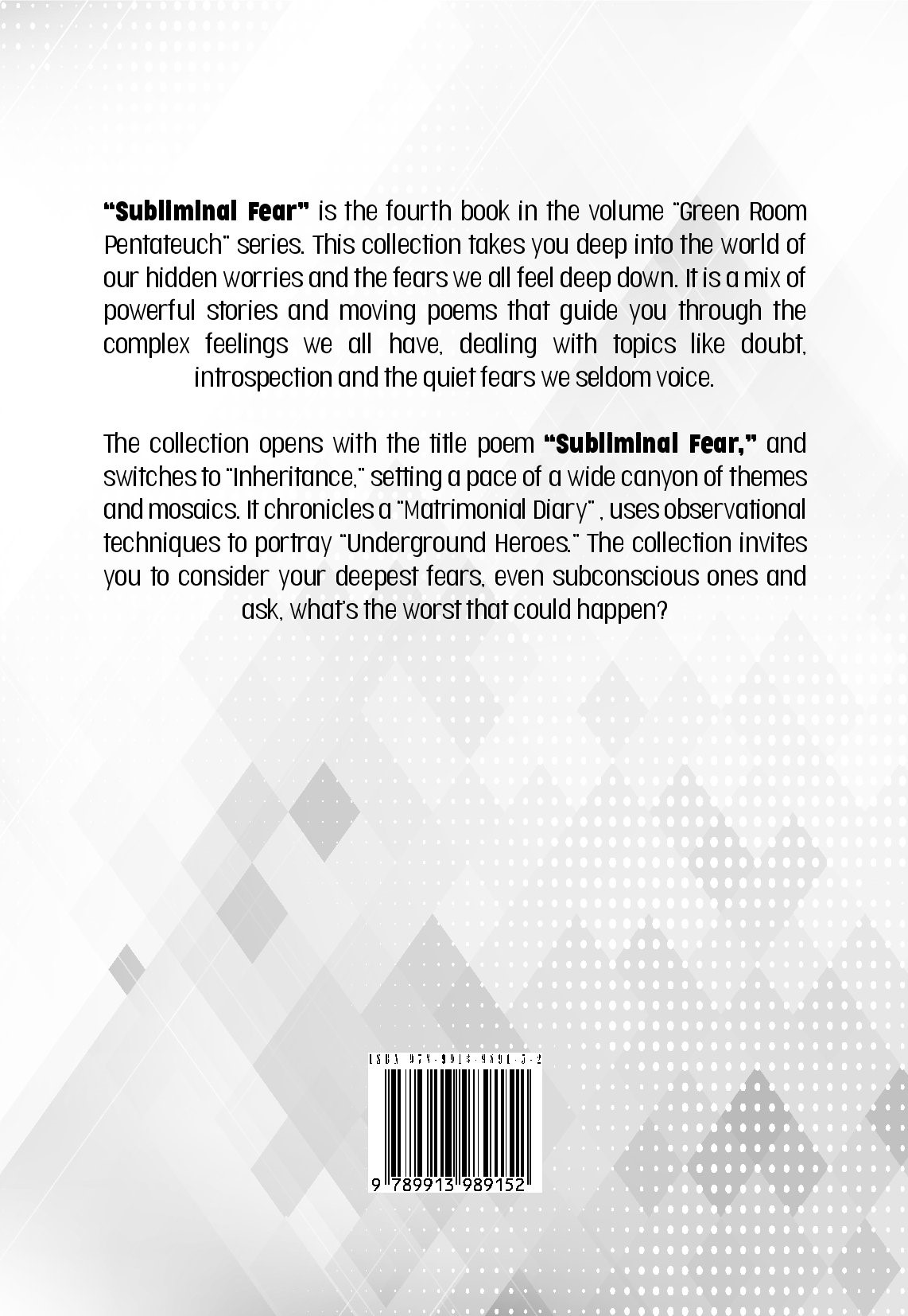 Subliminal Fear Cover - Back