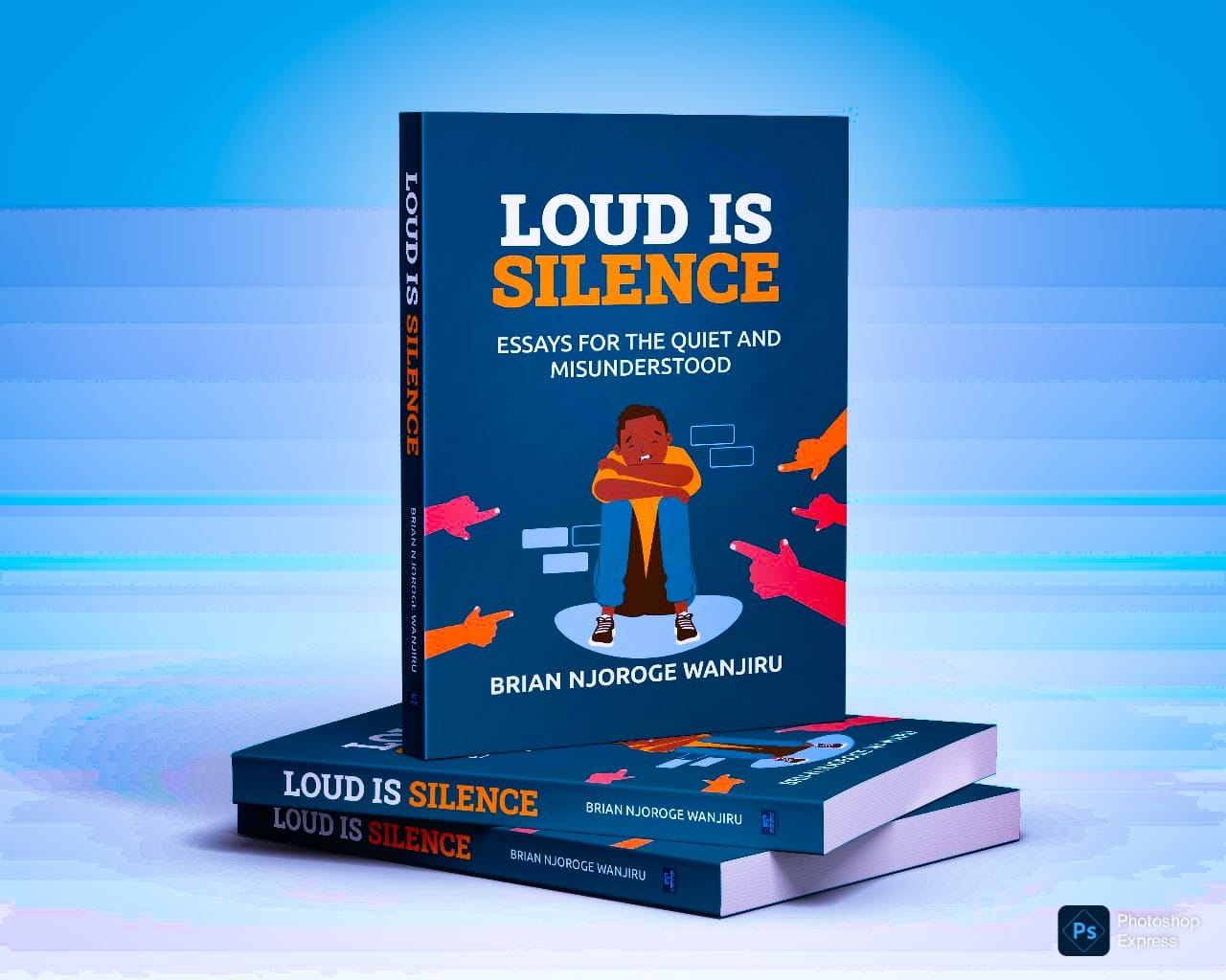 Author Brian Njoroge promoting his book loud is silence