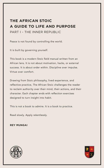 The African Stoic Part I Back Cover