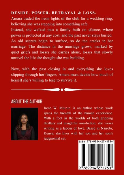 Back cover of the book "Love Will Not Be Enough" showing the blurb and barcode on a red background.